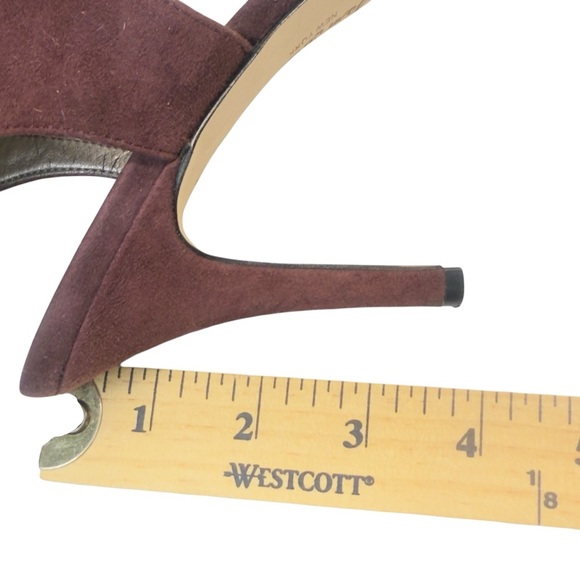 Sam Edelman Maroon Zaida Pointed-Toe Heels with Ankle Strap - Picture 10 of 10